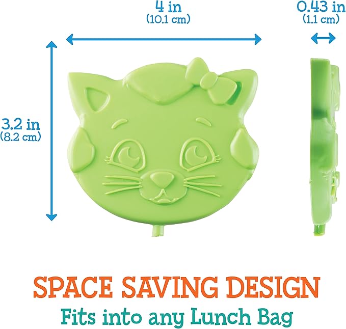 Katerina Kitty Cat Daniel Tiger Reusable Hard Ice 3 Pack- Slim Lightweight Design, Cool Thin Freezer Packs Keeps Food Cold for Longer- Easily Fits Inside Kids School Lunch Box Bento or Insulated Bag