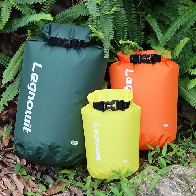 Dry Bag, 3 Pack/5 Pack Waterproof Lightweight Small & Large Dry Sacks for Outdoor Camping, Backpacking, Kayaking, Boating, Travel and More