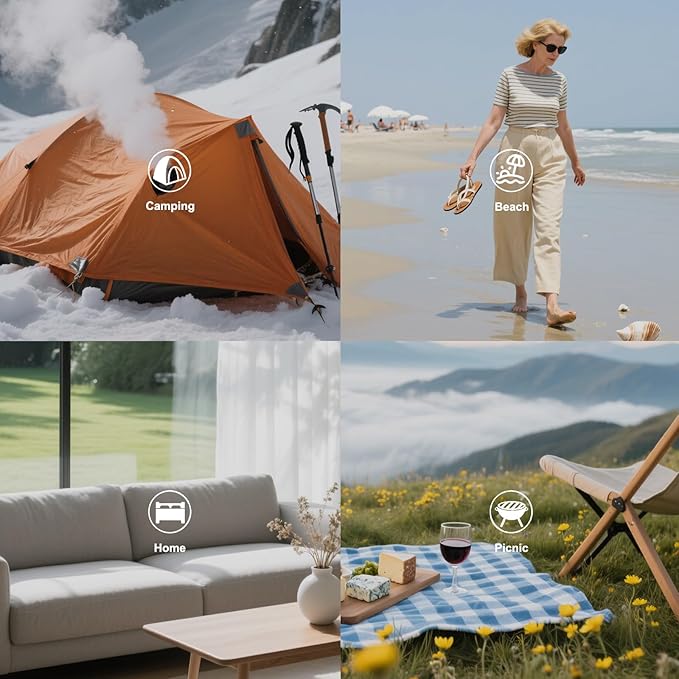 Folding Camping Cot Pad - Portable & Comfortable Outdoor Sleeping Mat with Elastic Strap, Lightweight Waterproof Bottom Mattress Pad