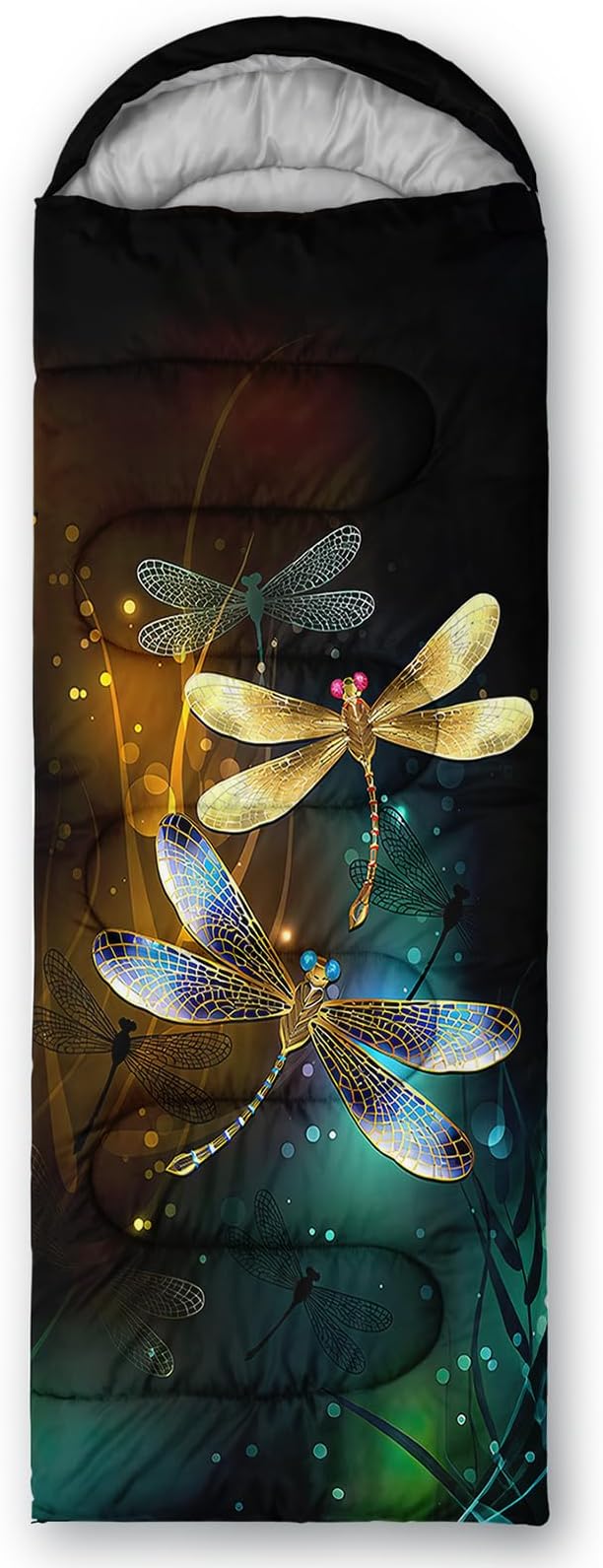 AILONEN Kawaii Puppy Sleeping Bag for Kids Boys Girls,Warm and Cool Weather,Lightweight,Waterproof Backpacking,Cartoon Cute Dog & Duck Animal Themed Blue Sleeping Bag for Camping