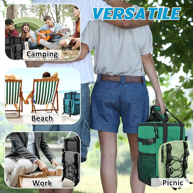 Large Backpack Cooler,40 Cans Leak Proof & Waterproof & Insulated Cooler Backpack, Soft Cooler Bag for Men & Women, Ice Chest for Camping,Beach,Picnic,Lunch,Travel,Fishing