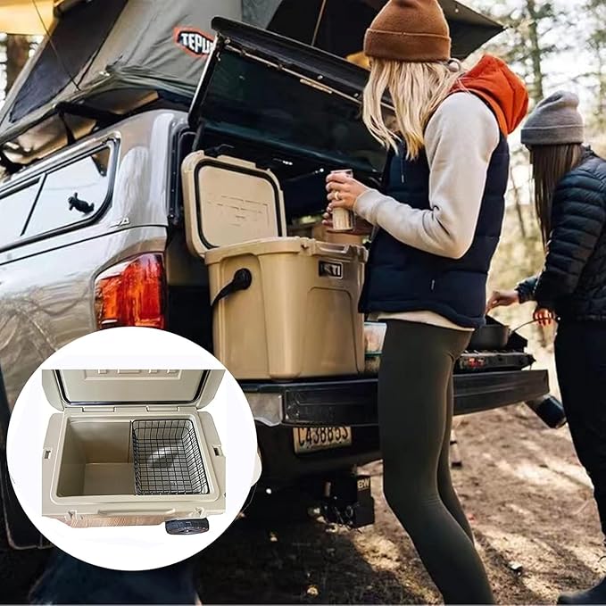 2 Pack Cooler Basket for Yeti Tundra Haul,Stays Food Chilled and Dry, Compatible with Other Cooler Accessories Cooler Locks, Dividers, Ice etc