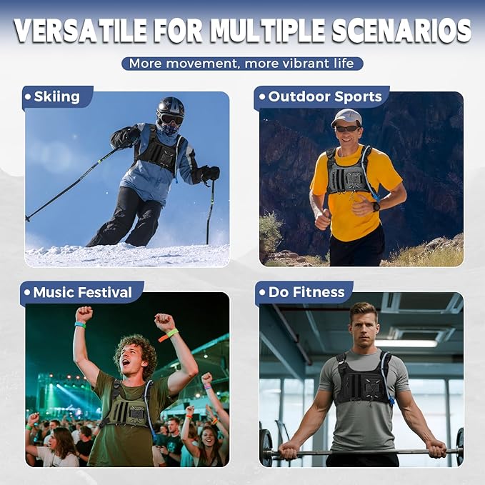 Outdoor Hydration Vest for Running & Hiking, Lightweight Breathable Water Backpack with 2.0L Bladder, Bounce-Free Chest Pack for Marathon, Cycling, Trekking for Men and Women