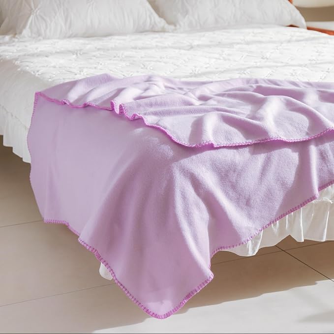 CAI TENG Fleece Throw Blankets Blanket for Couch Bed 50x60 Kids Blanket 6 Pack Warm Fleece Fabric Soft Cozy Travel Blankets & Throws Lightweight Small Wedding Gifts Yard Light Purple