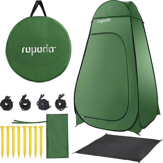 ROPODA Pop Up Tent 83inches x 48inches x 48inches, Upgrade Privacy Tent, Porta-Potty Tent Includes 1 Removable Bottom, 8 Stakes, 1 Removable Rain Cover, 1 Carrying Bag