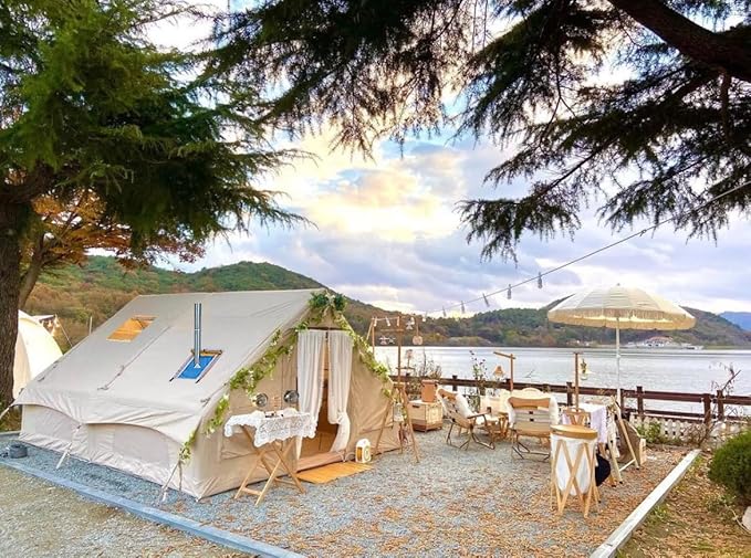 Inflatable Tents for Camping, Large Inflatable Camping Tent with Hand Pump, Easy Setup Tents for 2/4/6/8/10/12 People, Portable Glamping Tent