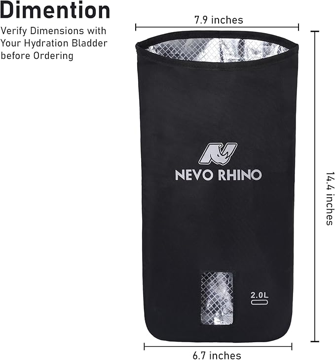 N NEVO RHINO 2PCS Water Bladder Insulator Bag, Protective Cooler Bag for 2L-3L Hydration Bladders, Insulated Water Bladder Sleeve Keeps Water Cool & Protects Bladders, Bladder is NOT Included
