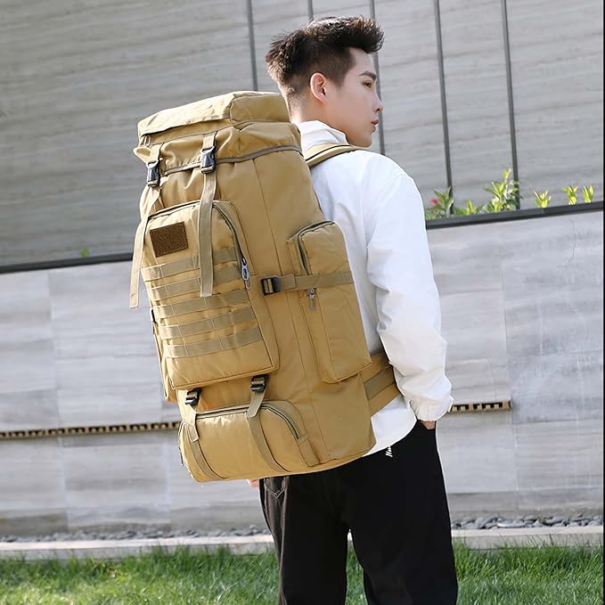YFREAL 80L Hiking Camping Backpack,Hunting Backpack for Outdoor,Backpack Waterproof,Tactical Backpack for Men Women