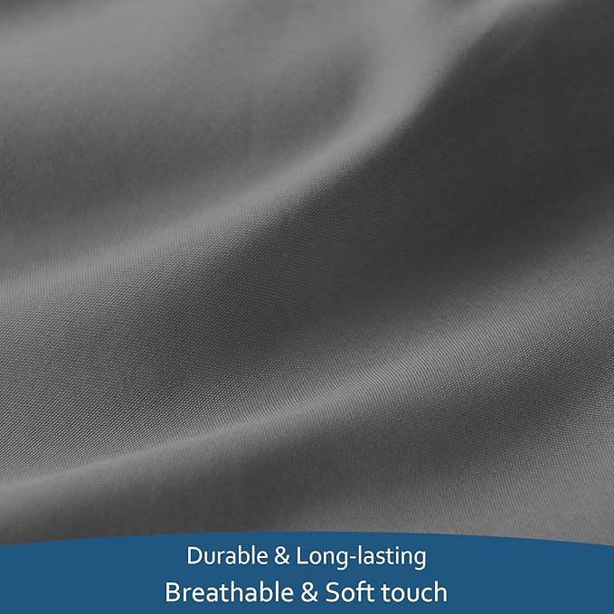 Air Mattress King Size Sheets Set - Extra Deep Pocket King Sheet Set - 4 Piece King Bedding Set Fade Resistant Fits 16in to 24in Pillow Top Air Bed Mattress - Grey
