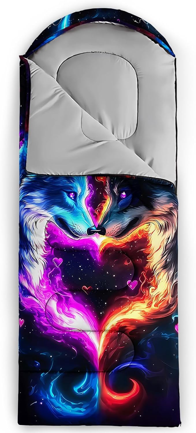 AILONEN Boys Sleeping Bag for Camping,Nautical Anchor,Lightweight & Waterproof,3 Season Warm & Cool Weather,Navy Blue Sleeping Bags for Kids Men Travelling,Outdoors