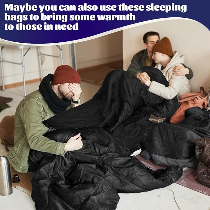 Macarrie 4 Pcs 0 Degree Camping Sleeping Bags Bulk for Adults 4 Season Warm Cold Weather Sleeping Bags with Compression Sack Lightweight Portable Waterproof for Backpacking Hiking Outdoor