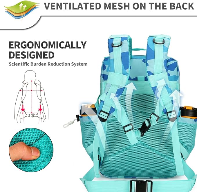 45L Military Tactical Backpacks 3 Days Assault Pack Bag Fitness Rucksack 3 Day Bug Out Bag Hiking Treeking Molle Daypack (Blue CP)