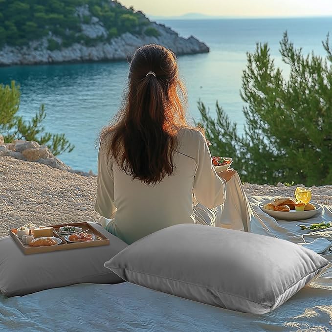 Small Shredded Gel Memory Foam Pillow,Adjustable for Contoured Support -Portable Ideal for Backpacking, Camping, Travel, Car, Airplane,Office Nap