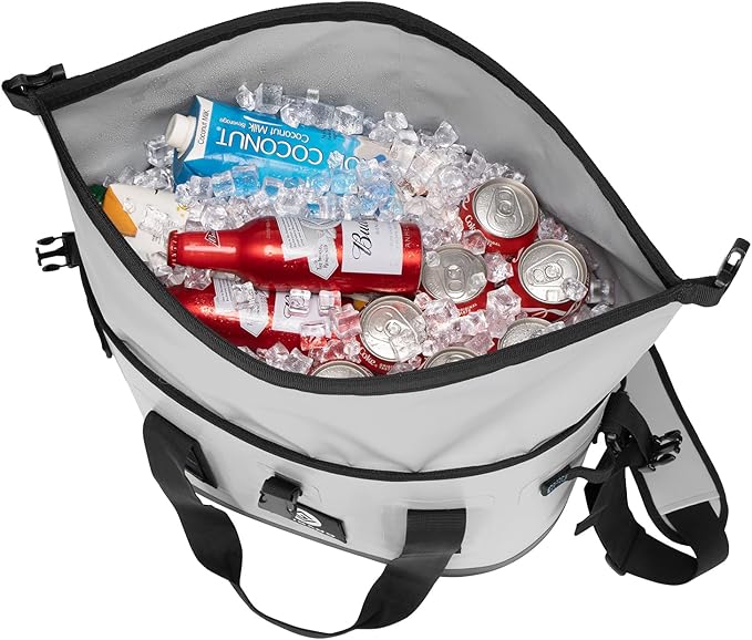 40 Can Soft Cooler Bag - Insulated Leak-Proof Large Cooler Bag with Roll-Top Waterproof Seal | Portable Ice Chest for Camping, Beach, Travel, Picnics | 12HR Cold Retention