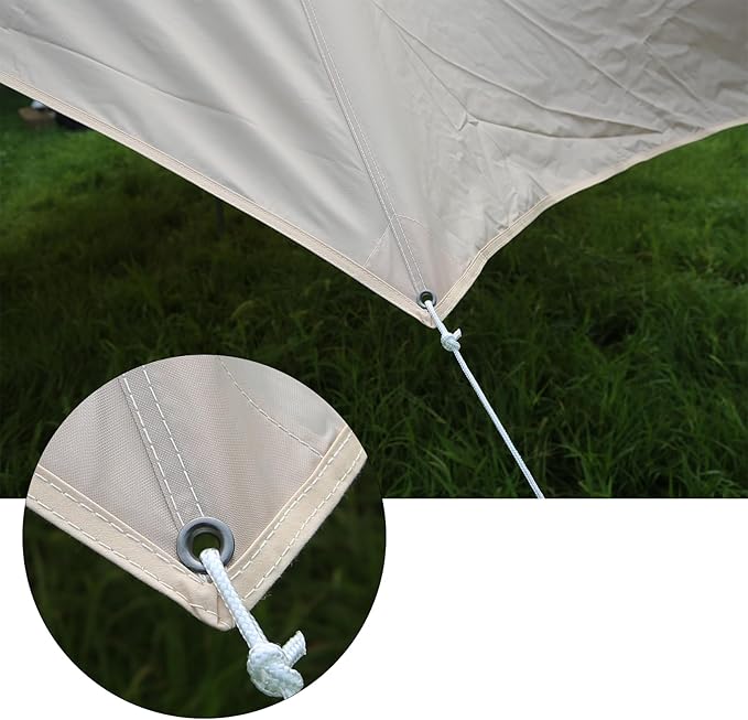 WINTENT Waterproof Top Tarp with Stove Jack for 3M 4M 5M 6M 7M Cotton Canvas Bell Tent Glamping Yurt Tent for Camping