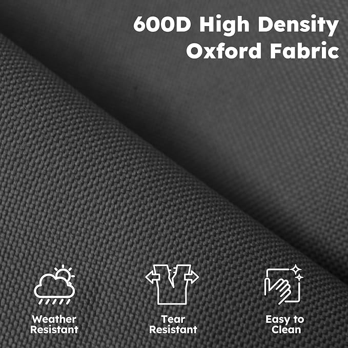 Oversized Folding Camping Chairs - 450 LBS Support Heavy Duty Camp Chair with Padded Cushion, Portable Outside Chairs with Carry Bag,Cooler, Cup Holder for Outdoor, Lawn, Sports - Black