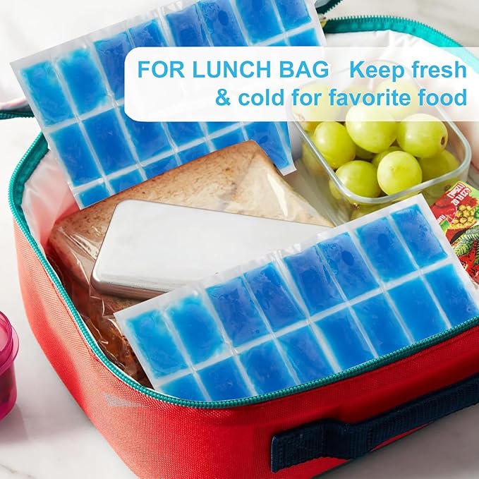 2 Large Ice Blanket Longer Cooling Durable Reusable Non Toxic and BPA Free Ice Sheet Freeze Ice Packs for Coolers Fishing Camping Keep Food BBQ Beverage Cooling delivery (14.76"x10.43" 2 Pack)