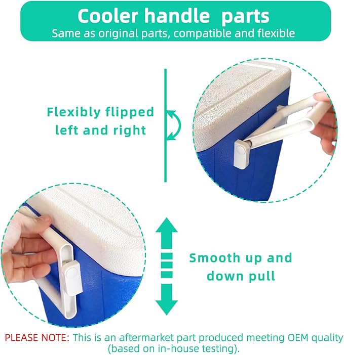 Cooler Handle Replacement Kit for Coleman Xtreme & 2-Way,Double-Layer Durable Design Part #3000005306/#R5286B120G Compatible