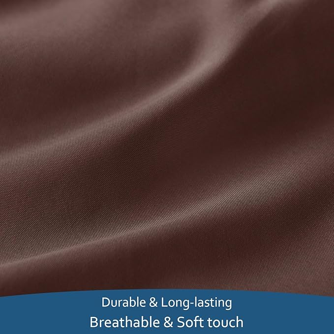 Air Mattress Queen Sheet Set - Deep Pocket 4 Piece Queen Size Sheet Set - Breathable & Fade Resistant Easy Fits 16in to 24in Pillow Top Bed Mattress - Brown