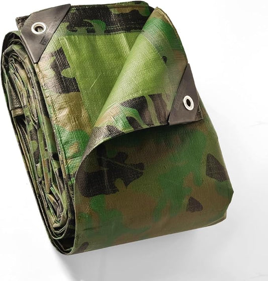 GUARD SHIELD Heavy Duty Camo Tarp Camouflage Tarps Waterproof 20x40 Feet Poly Cover 10mil
