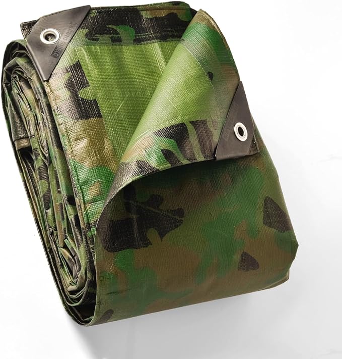 GUARD SHIELD Heavy Duty Camo Tarp Camouflage Tarps Waterproof 12x20 Feet Poly Cover 10mil
