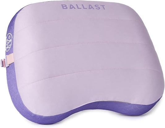 Ballast Beach Pillow – Comfy, Durable & Compact, Stays Put on Windy Beaches with Patented Sand Pouch, Inflatable Pillow for Beaches, Pools, Camping, Festivals and Travel (Starlight Purple)