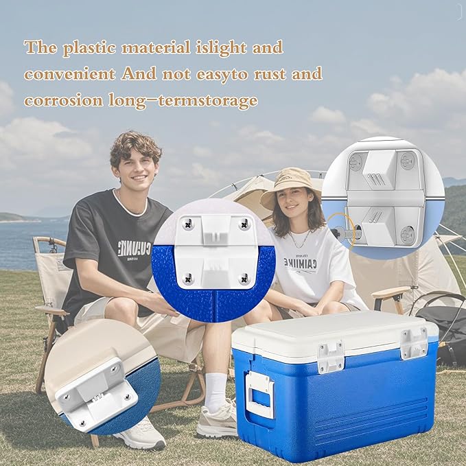 Cooler Plastic Hinges Replacement for Coleman Coolers - Replacement Hinges for Coleman Xtreme Coolers, Rubbermaid Parts Ice Chest- 4 Pack