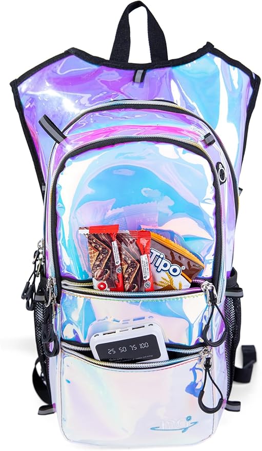 Hydration Backpack Pack with Cool Lights, 2L Water Bladder, Lightweight Bag for Running, Hiking, Bike, Climbing, Music Festival Essential, and Rave