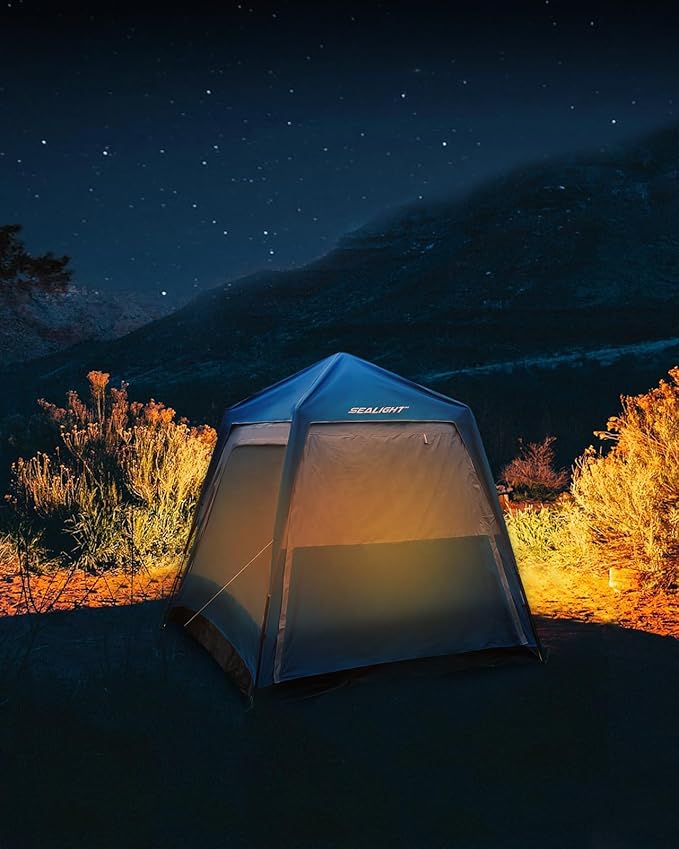 SEALIGHT 4-6 Person SUV Tent for Family Camping & Road Trips - Instant Setup Double Layer Waterproof Camping Tents with Storage Bag(10x8x7.2FT)
