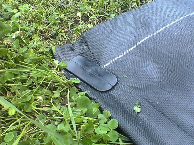 Set of 50 Ground Nails 5.5" (14 cm) - for Securing Tarpaulins - Mulch Tent Pegs - Dark Green