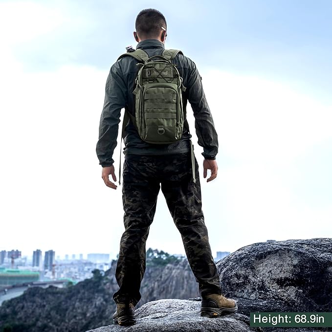 Mardingtop Small Tactical Backpack,Molle Military Rucksack Daypack for Backpacking Camping Hiking Traveling,18L Backpack