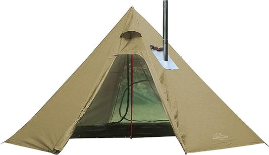 4 Persons 5lb Lightweight Tipi Hot Tents with Stove Jack, 7'3" Standing Room, Teepee Tent for Hunting Family Team Backpacking Camping Hiking