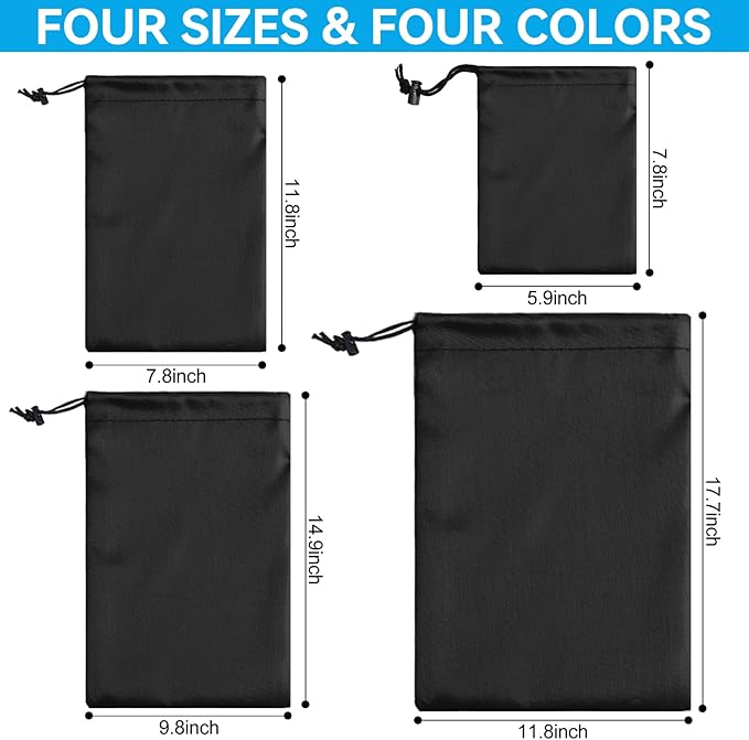 iMucci Upgrade Waterproof Drawstring Bag Sack Nylon Bag Ditty Bag for Gym Traveling, Hiking, Yoga, Shopping