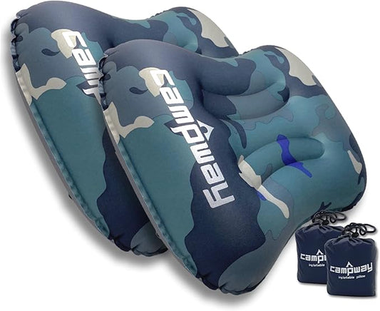 Ultralight Inflatable Camping and Travel Pillow - 2-Pack - Camouglage