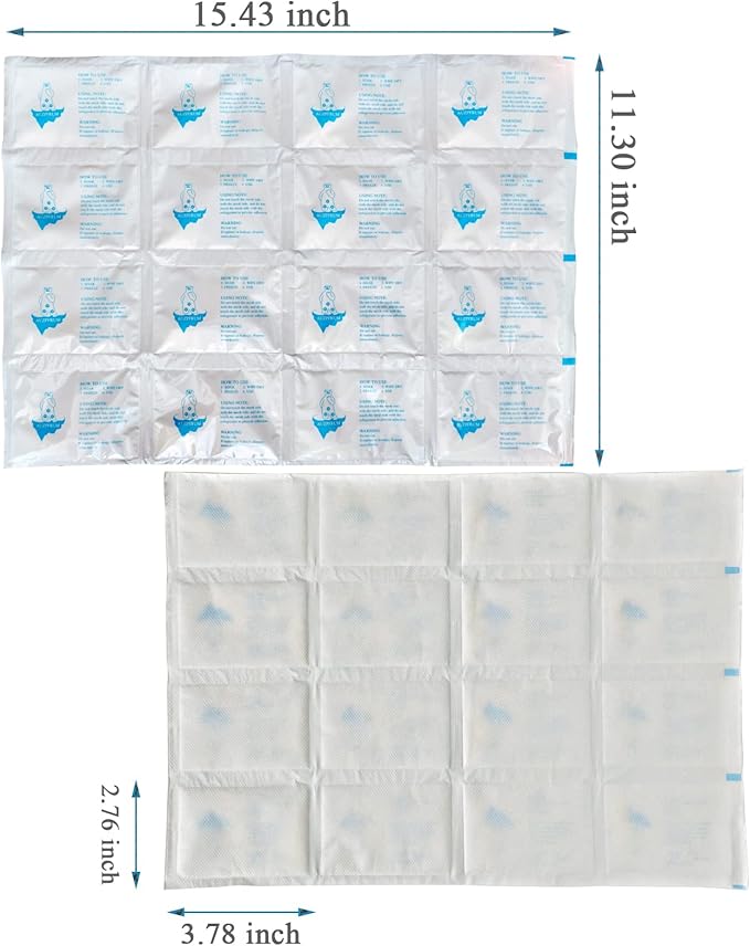 Reusable Ice Packs for Cooler Dry Ice Pack for Shipping Frozen Food & Perishables Storage & Mailing | Leak-Proof Long Lasting Cold Freezer Ice Packs for Lunch Bags & Insulated Boxes