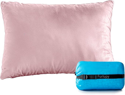 Small Shredded Gel Memory Foam Pillow,Adjustable for Contoured Support -Portable Ideal for Backpacking, Camping, Travel, Car, Airplane,Office Nap