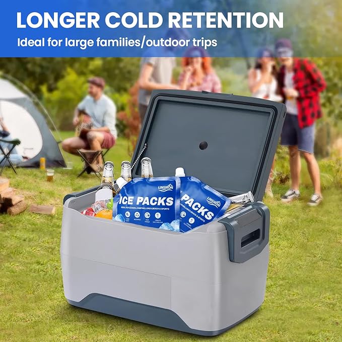 Ice Packs for Cooler 12Pcs 2025 Upgrades Freezer Lunch Boxes Reusable Coolers Shock Wheels Long Lasting Dry Pack Large Cold Blocks Accessories Cubes Slim Box Flat Camping Essentials 10x9x1 In
