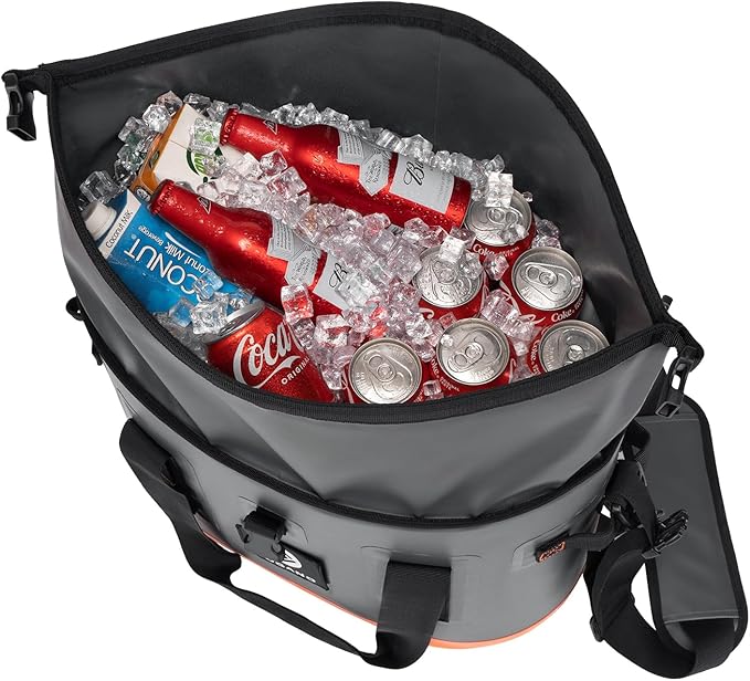 40 Can Soft Cooler Bag - Insulated Leak-Proof Large Cooler Bag with Roll-Top Waterproof Seal | Portable Ice Chest for Camping, Beach, Travel, Picnics | 12HR Cold Retention