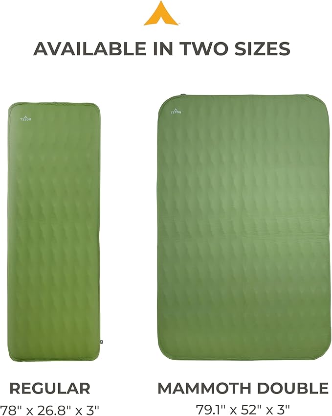 Teton Outfitter Canvas Camping Pad, Comfort Infused Sleeping Pad, Glamping Level Comfort with a Cloud Like Mattress, Perfect with Outfitter Camp Cots