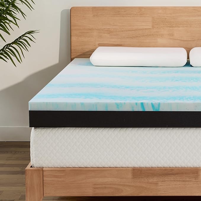 Extra Firm Mattress Topper Twin Size 3 Inch, Pain Relieving Foam Bed Topper for Extra Support, Gel Memory Foam&High-Density Foam Mattress Pad, CertiPUR-US Certified
