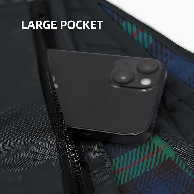 Outdoor Waterproof Blanket, Foldable Fleece Stadium Blanket for Outdoor Sports Event, Camping, Car, Pet, Picnics - Windproof, Wearable, Machine Washable 80" x 58" (Green Check)