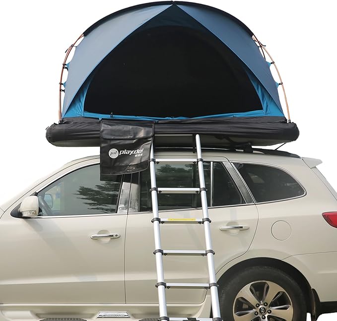 2 Person Inflatable Car Roof Top Tent with Pump,4 Season Waterproof and Sun Resitant Camping Dome Camping Tents for SUV, Truck and Universal Car Tent,Easy Setup