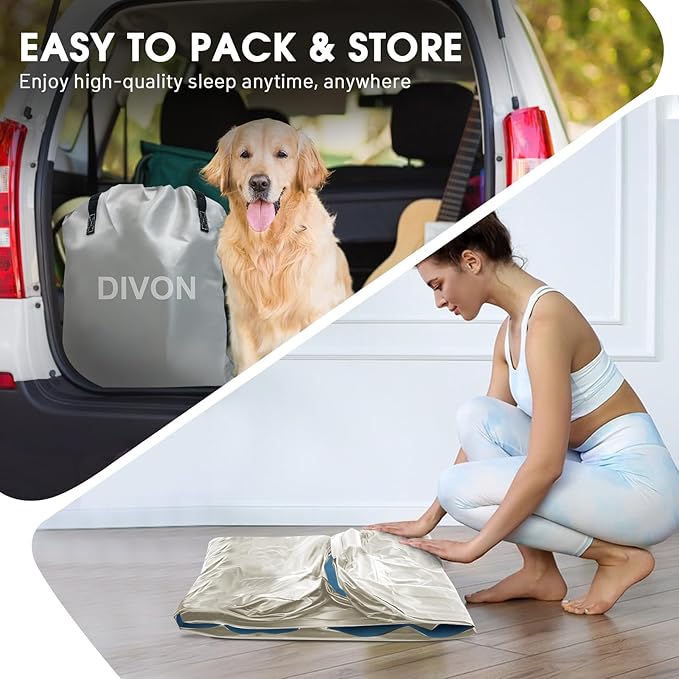 DIVON Air Mattress Queen with Built in Pump,15''High Inflatable Mattress,Quick Blow Up Mattress in 3 Mins,Upgraded Air Bed for Home, Guests & Camping,660lbs
