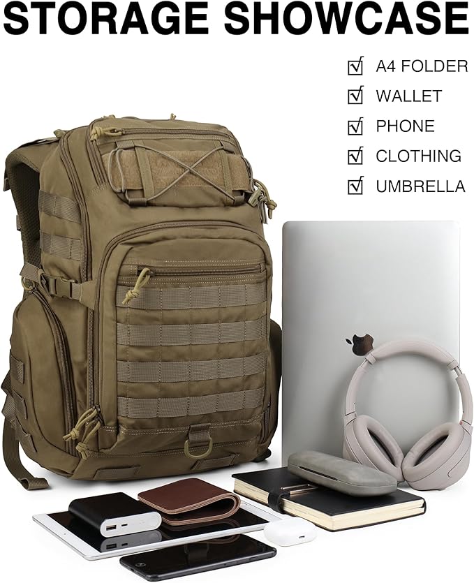 Mardingtop 30L Military Tactical Backpack for Men,Molle Rucksack EDC Daypack for Hiking,Travel,Camping, Hunting