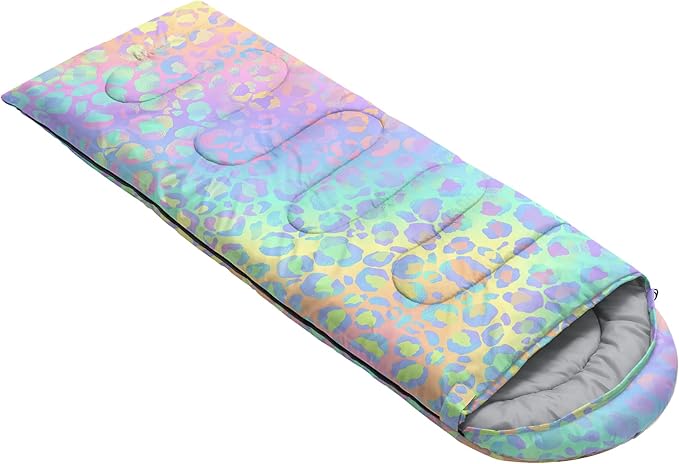 AILONEN Outer Space Astronaut Camping Sleeping Bags,Lightweight & Waterproof,3 Season Warm & Cool Weather,Cartoon Sleeping Bags for Kids,Boys Girls Travelling,Outdoors