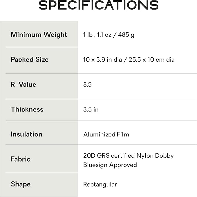 Nemo Equipment Tensor Extreme Conditions Sleeping Pad - Regular (72"x20") - Black/Birch Bud/Citron
