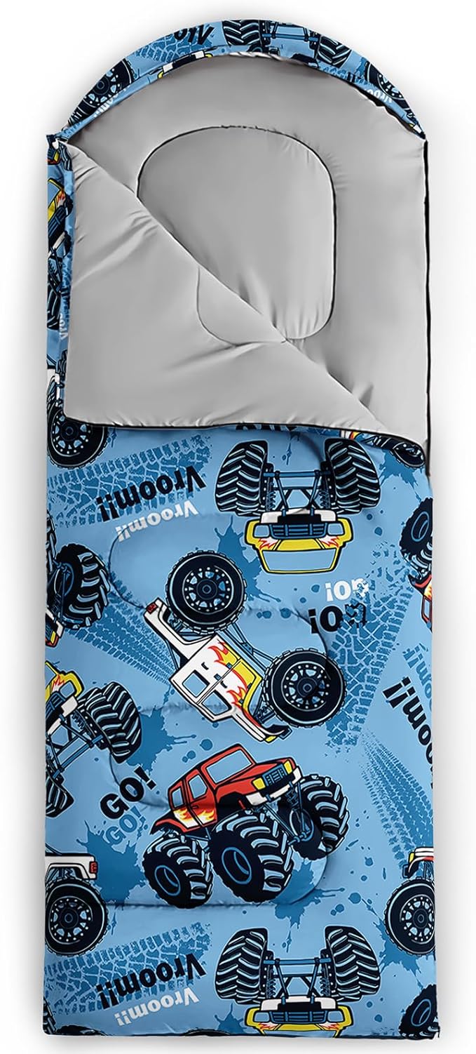AILONEN Outer Space Astronaut Camping Sleeping Bags,Lightweight & Waterproof,3 Season Warm & Cool Weather,Cartoon Sleeping Bags for Kids,Boys Girls Travelling,Outdoors