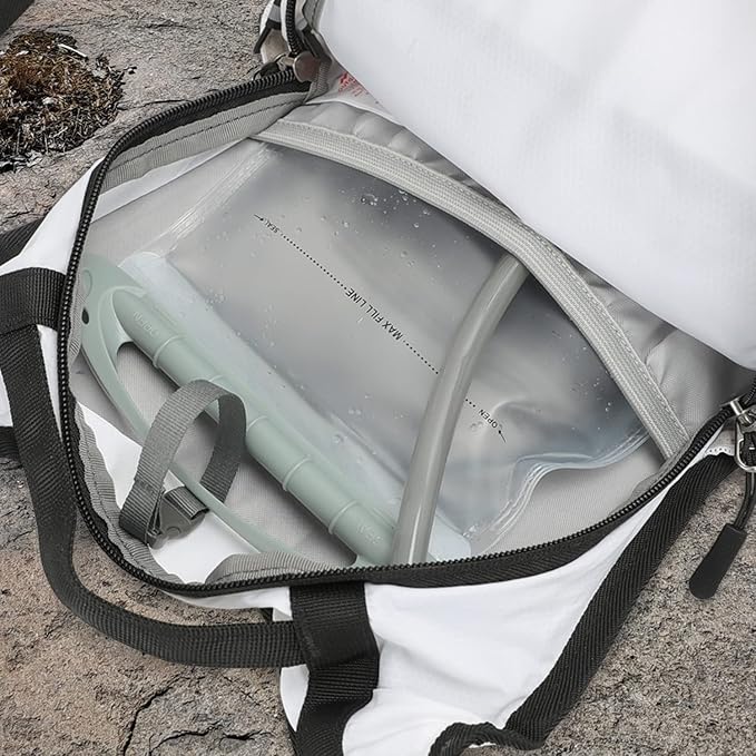 INOXTO 1.5L/2L/3L Hydration Bladder, Water Bladder with Water Reservoir Hose Insulator & High Flow Bite Valve for Hiking Backpack, Leak Proof 1.5/2L/3L Water Reservoir for Camping Cycling Running
