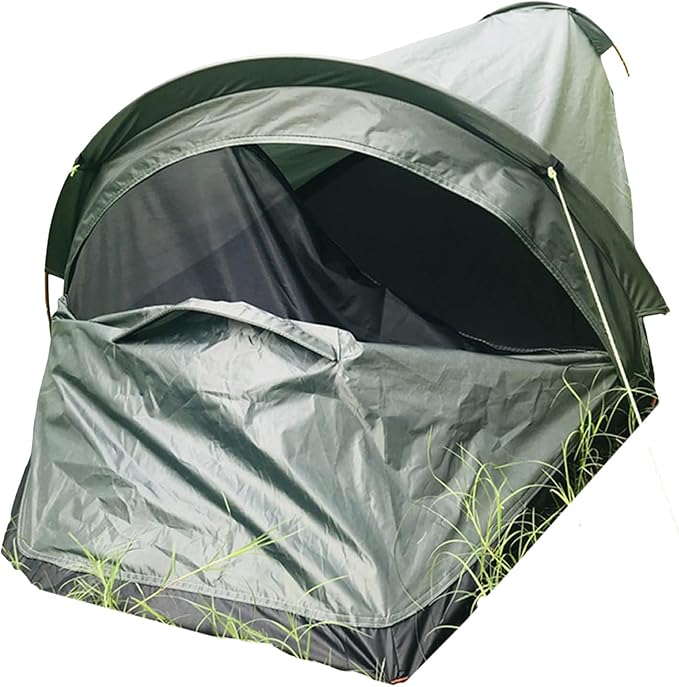 4 Season Polyester Rectangular Backpacking Tent, 1 Person, Waterproof, Breathable, Rainproof, Bivy Sack Included