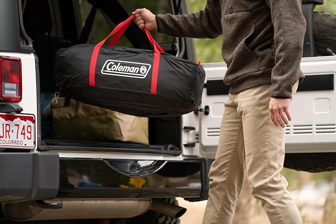 Coleman Carlsbad Dark Room Tent with Screened Porch, 4/6 Person Tent Blocks 90% of Sunlight to Keep Inside Cool, Weatherproof Shelter with Easy Setup, Made of PFAS-Free Materials